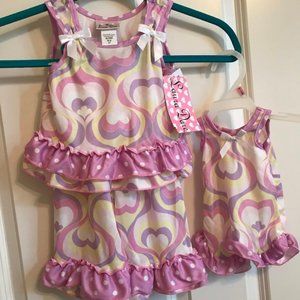 (New) Boutique PJ's..with matching baby doll gown